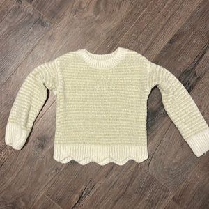 Sweater with gold stripes